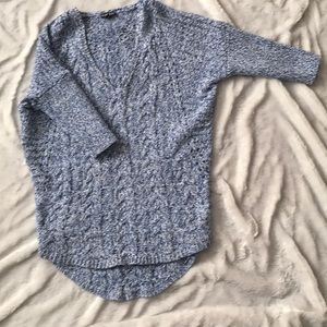 Express blue Merle’s 3/4 sweater small